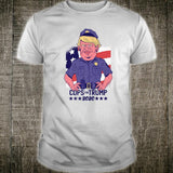 Cops For Trump USA Flag Trump 2020 Shirt