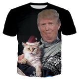 YX GIRL 3D Print Trump Chritmas T shirt